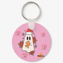 Cute Christmas Ghost Mug | Holiday Gingerbread & P
