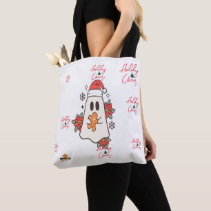 Cute Christmas Ghost Mug Holiday Gingerbread & P Tote Bag