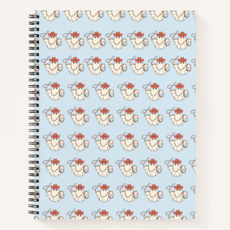 Cute Christmas Ghost Spiral Notebook Design