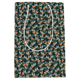 Cute Christmas Gift Bag with Festive Cats