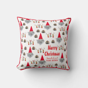 Cute Christmas gift company red Throw Pillow