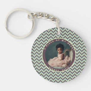 Cute Christmas Gifts For Mum Stripe Pattern Key Ring