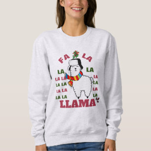 Cute Christmas Gifts, Funny Fa La La Llama Humour Sweatshirt