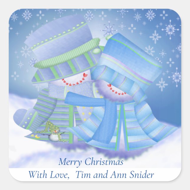 Cute Christmas Gifts Square Sticker (Front)