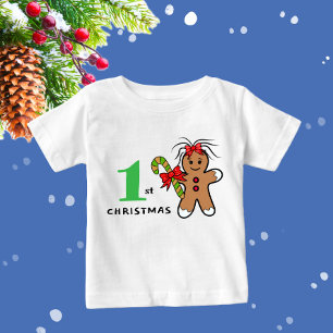 Cute Christmas gingerbread  Baby Bodysuit