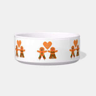 Cute Christmas Gingerbread Couple Bowl