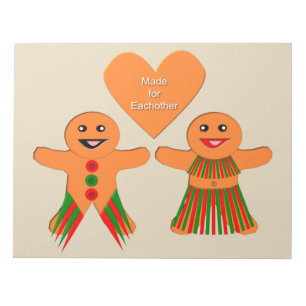 Cute Christmas Gingerbread Couple Notepad