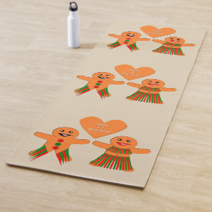 Cute Christmas Gingerbread Couple Yoga Mat