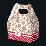 Cute Christmas Gingerbread Favour Box<br><div class="desc">A cute Christmas gingerbread man pattern decorates this gift box. So cute for passing out Christmas cookies and treats. Personalise it with your name. Designed for you by Blackberry Boulevard.</div>