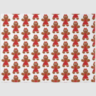 Cute Christmas Gingerbread Girl Tissue Paper