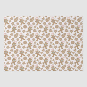  Cute Christmas Gingerbread Man Pattern Tissue Paper