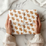 Cute Christmas Gingerbread Man Wrapping Paper<br><div class="desc">This festive wrapping paper is printed with a cute gingerbread man. See our collection for more gift-wrapping products with this gorgeous,  fun,  and festive design. Cute Christmas Gingerbread Man Wrapping Paper.</div>