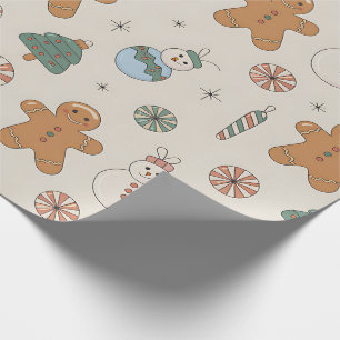 Cute Christmas Gingerbread Wrapping Paper