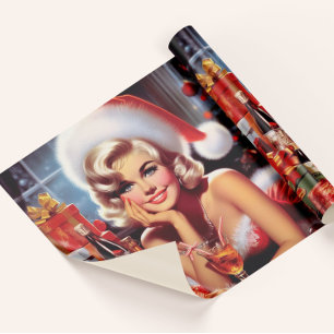 Cute Christmas Girl Wrapping Paper