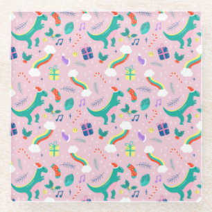 Cute Christmas Glass Coaster