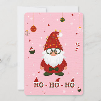 Cute Christmas Gnome Holiday Card