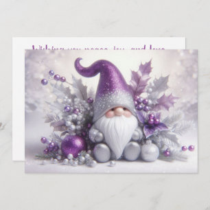 Cute Christmas Gnome Holiday Card