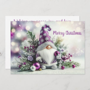Cute Christmas Gnome Holiday Card