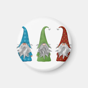 Cute Christmas Gnome Magnet