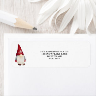 Cute Christmas Gnome  Return Address Label