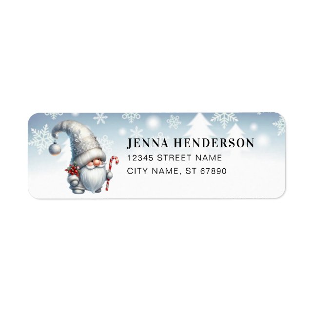 Cute Christmas Gnome Return Address Labels (Front)