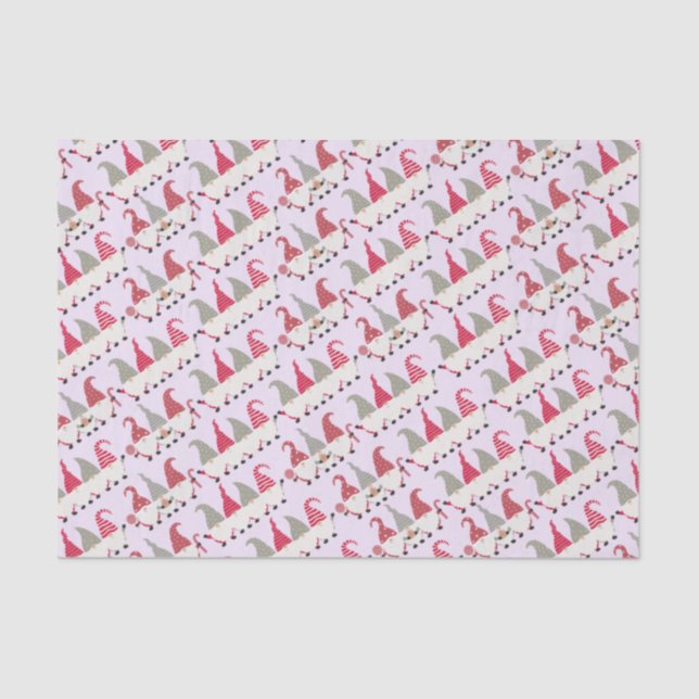 Cute Christmas Gnome Tissue Paper (Front)
