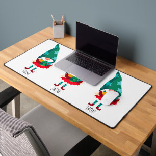 Cute Christmas Gnome with Christmas Ornaments Desk Mat