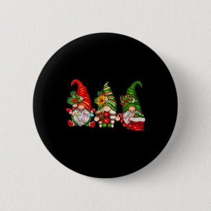 Cute Christmas Gnomes 6 Cm Round Badge