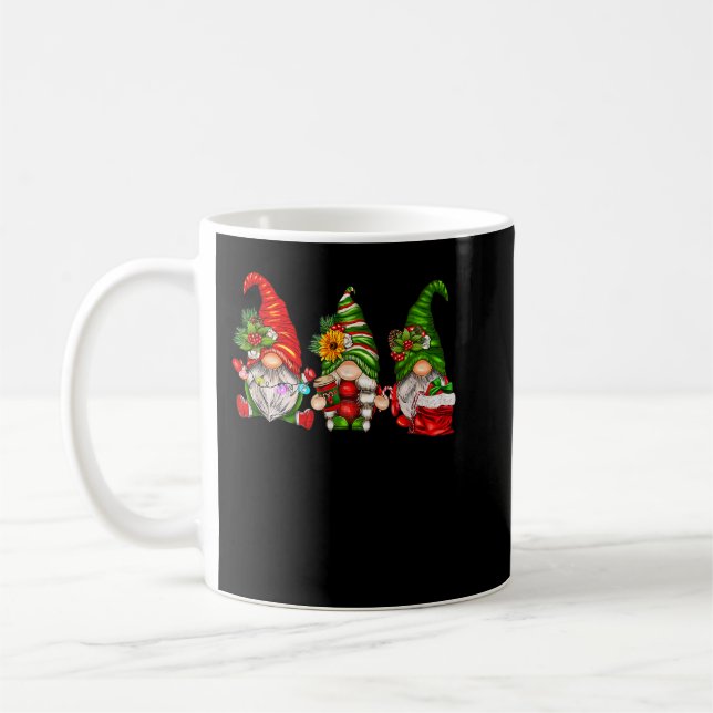 Cute Christmas Gnomes, Funny Family Gnomes Xmas Ma Coffee Mug (Left)