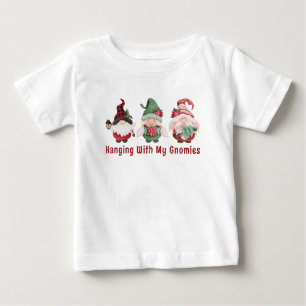 Cute Christmas Gnomes Holiday Baby T-Shirt