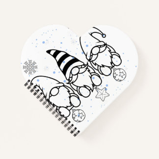 Cute Christmas Gnomes Holiday Design. Notebook