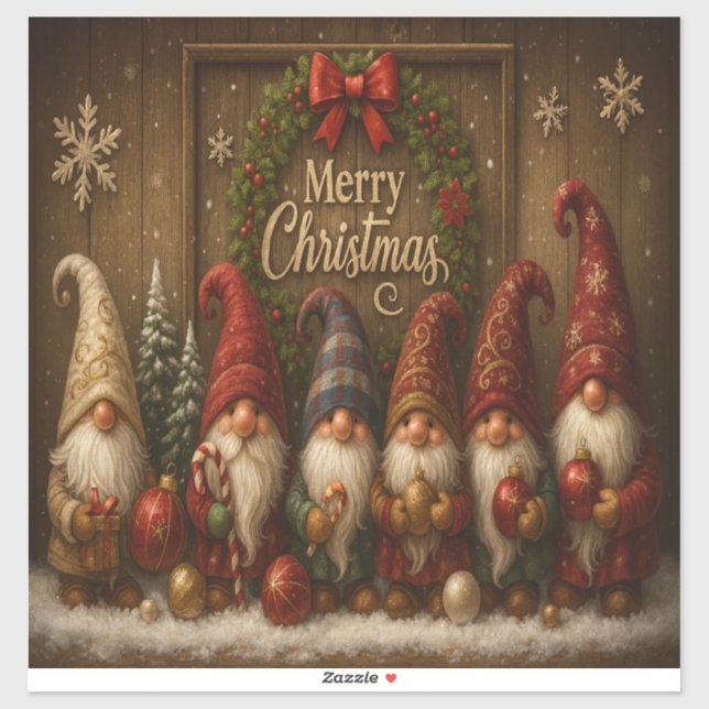 Cute Christmas Gnomes Merry (Sheet)