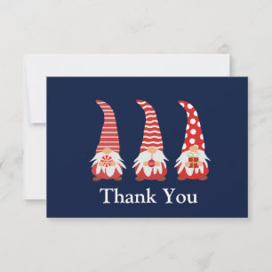 Cute Christmas gnomes personalised  Thank you Card