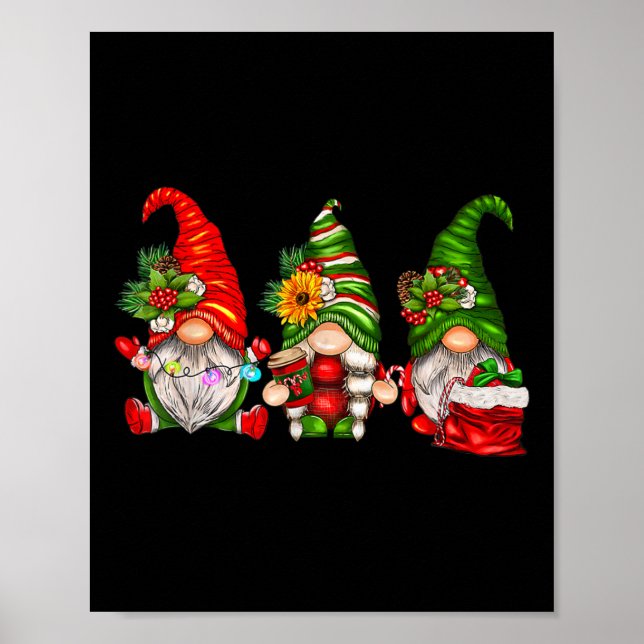 Cute Christmas Gnomes  Poster (Front)
