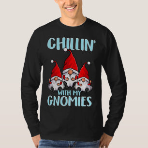 Cute Christmas Gnomes Santa Hats Chillin' With My T-Shirt