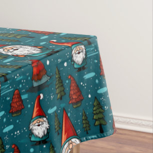 Cute Christmas Gnomes Tablecloth