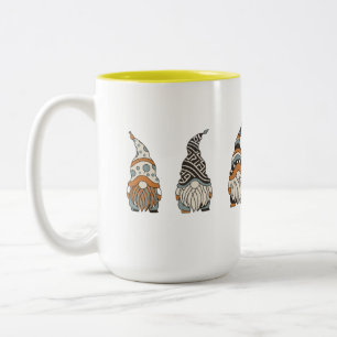 Cute christmas gnomes Two-Tone coffee mug