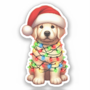 Cute Christmas Golden Retriever