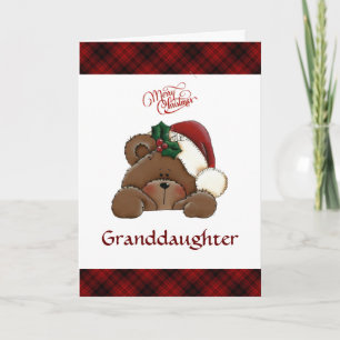 Cute Christmas Granddaughter Christmas Card