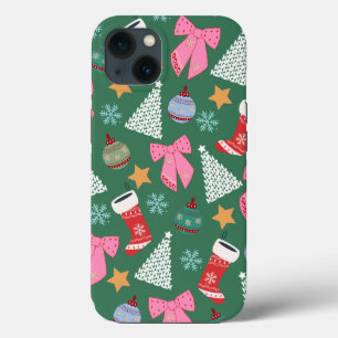Cute Christmas Green iPhone 13 Case