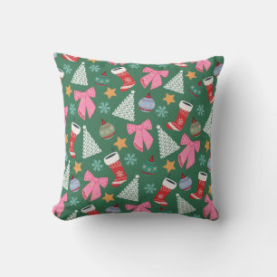 Cute Christmas Green Cushion
