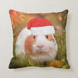 cute christmas guinea pig cushion