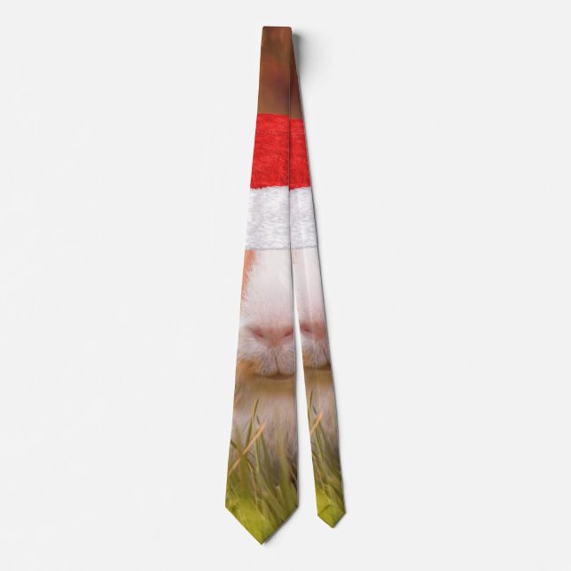 cute christmas guinea pig tie (Front)