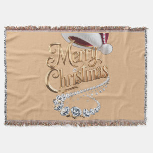 Cute Christmas hat Throw Blanket