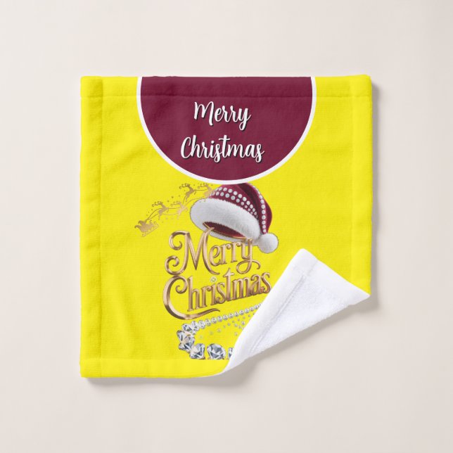 Cute Christmas hat Wash Cloth (Wash Cloth)