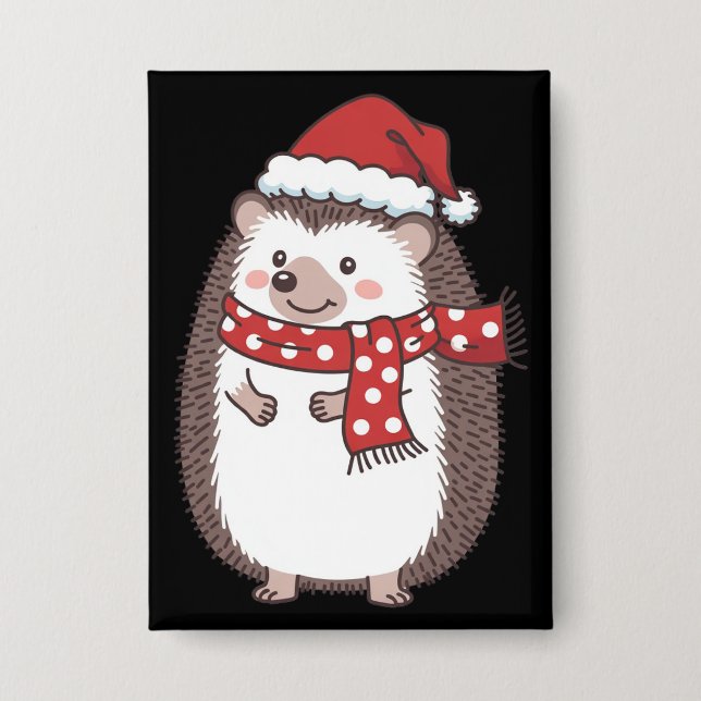 Cute Christmas Hedgehog Holiday (Front)