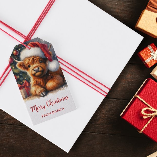 Cute Christmas Highland Cow Gift Tags (Creator Uploaded)
