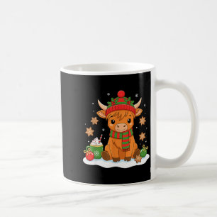 Cute Christmas Highland Cow Lover Xmas Women Farm  Coffee Mug