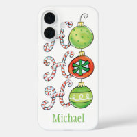 Cute Christmas Ho Ho Ho, Candy Canes Ornaments