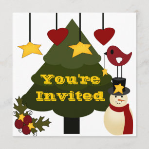 Cute Christmas Holiday Party Invitation Template